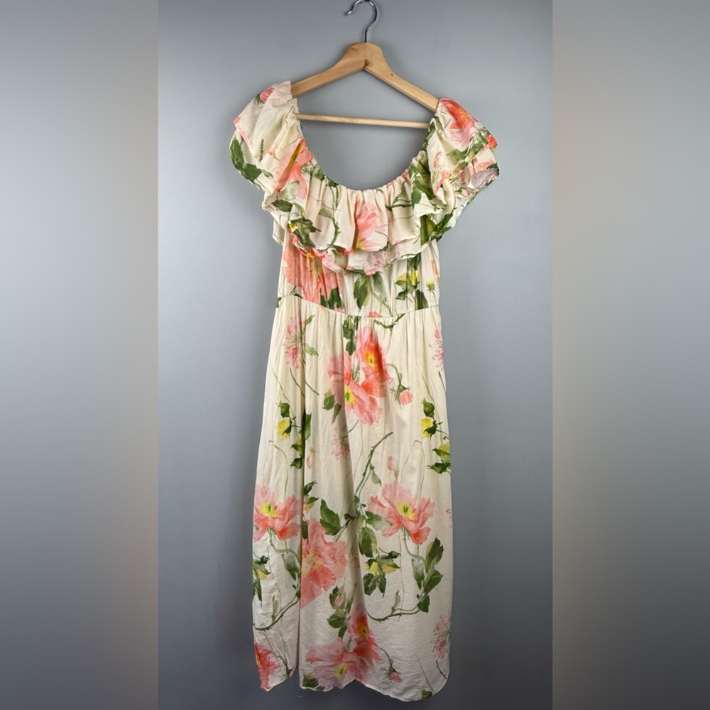 H&M Floral Print Dress with Ruffle Details